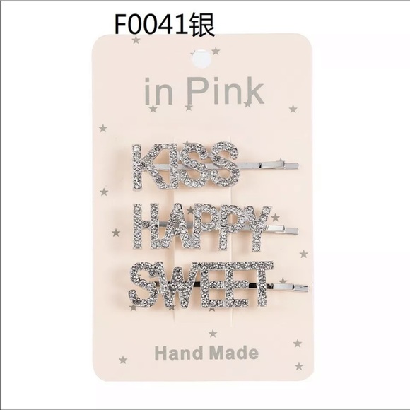 New 3 Pc Set Rhinestone Barrettes - Picture 8 of 16